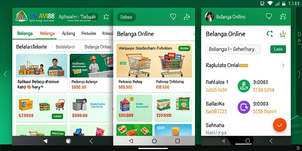 Antarmuka aplikasi AMAVI88 yang intuitif dan menarik untuk belanja online.