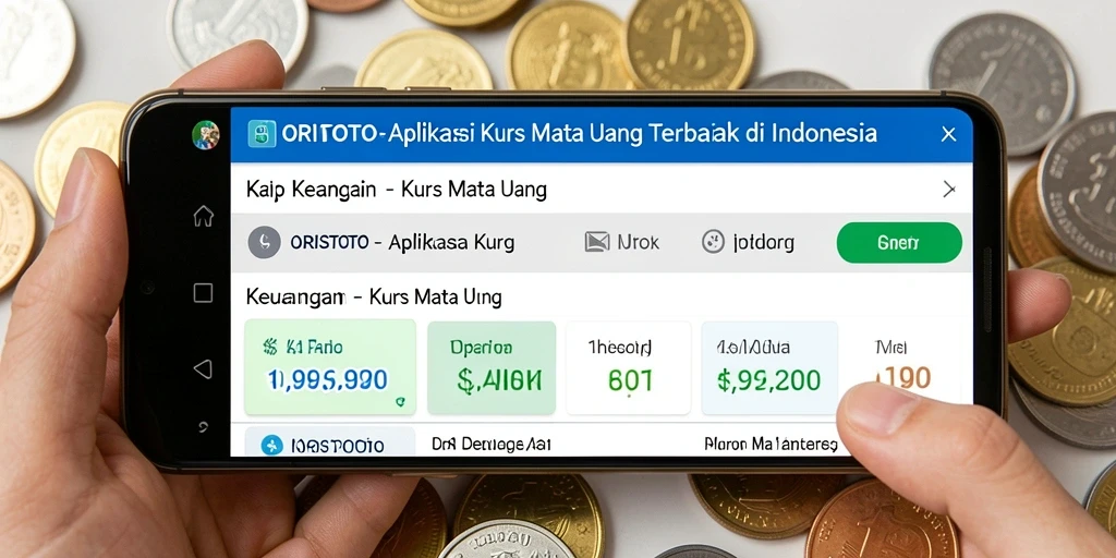 Screenshot antarmuka ORISTOTO menampilkan fungsi Kurs Mata Uang yang praktis.