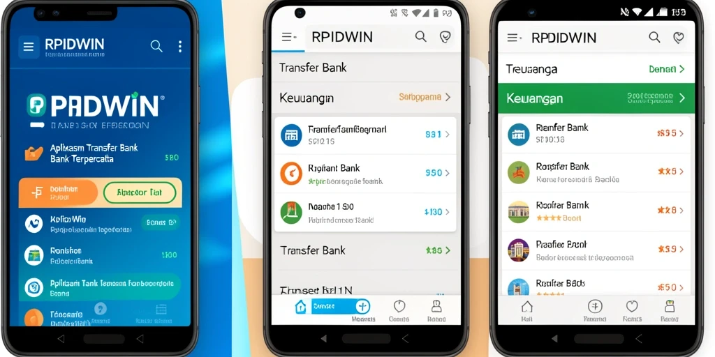 Tampilan antarmuka aplikasi RPIDWIN yang memudahkan transfer bank.