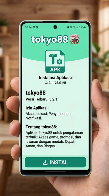 Tampilan halaman APK tokyo88